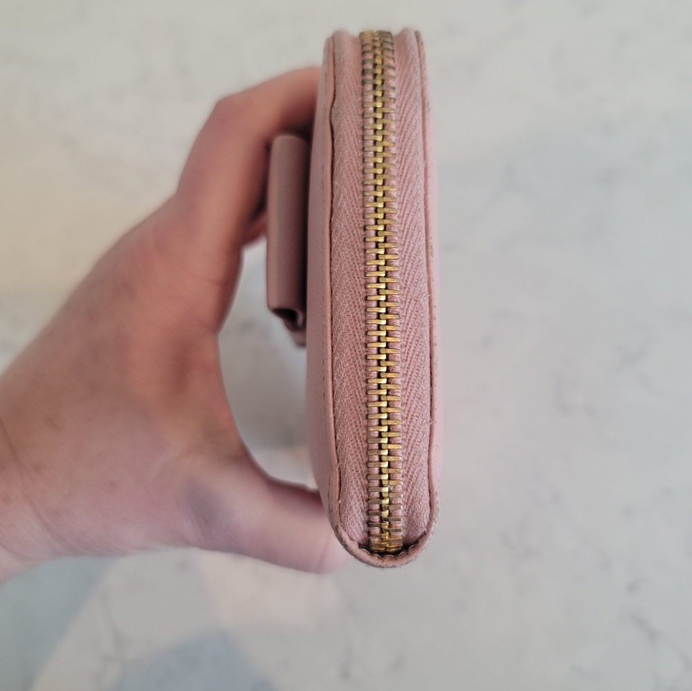 PRADA Long Saffiano Leather Wallet With Bow Pink - Picture 5 of 15